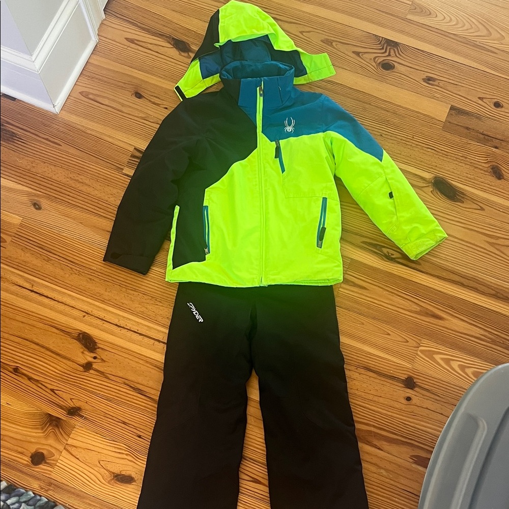 Spyder Youth Ski Outfit - Bright Yellow and Black